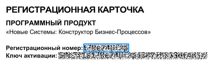Пример регистрационного номера